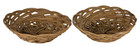 Vintage Woven Wicker Rattan Basket Bowl 9 25  Dia Decor Set Of 2 Country farm