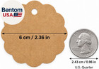 100pcs Scalloped Tags With Twines 2 4   Round Kraft Paper Tag
