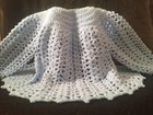 Vintage Handmade Baby Girl Cardigan Bonnet Booties Set Hand Crochet Nos