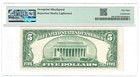 1950a  5 St  Louis Federal Reserve Note Misalignment Error Pmg Au58 Y00010716