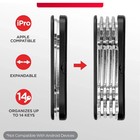 Keysmart Pro Smart Key Organizer W  Tile Support   Led Light Holds Up To 14 Keys