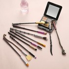 11pcs Harry Potter Series Wand Makeup Brush Set Vintage Metal Makeup Brush Eyesh