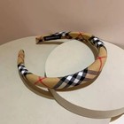 Beige Plaid Headband Hair Band Head Wrap Fashion Classic Tartan - New