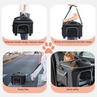 4-in-1 Small Dog And Cat Car Booster Seat And Carrier With Removable Wheels