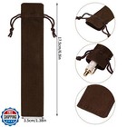 Sumersha 100pcs Velvet Pen Pouch Drawstring Pen Bag Single Pen Sleeve Holder 