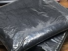 Rectangle Tablecloth 90 X 132 Inch Black Crinkle Taffeta For 8 Ft Table