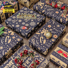 Christmas Wrapping Paper Set  Vintage Holiday Gift Wrapping Paper With Gift Tags