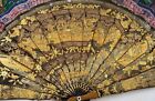 19c Chinese Lacquer Painted Fan Face   Box
