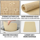 Beige Anti-slip Waffle Bath Mat 27 5x16 Cushioned Tub Shower