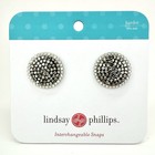 Lindsay Phillips Bardot Round Marcasite Rhinestone Interchangeable Shoe Snaps