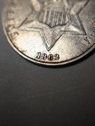 1862 1  Three    Silver  Very Rare  Excellent Condition  Hard To Find Like This  