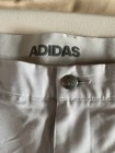 Adidas Golf Men s Gray Striped Stretch Flat Front Pants Khakis 40x30