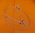 925 Sterling Silver Round Snake Chain Anklets foot Bracelet Nank427