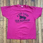 Vintage A Tin Lizzie   Car Rentals Stamford  Ct Large Pink Screen Stars T-shirt