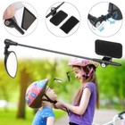 2pc Bicycle Helmet Riding Rearview Mirror 360   Adjustable Bike Cycling Rear View