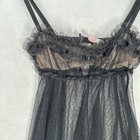 Vintage Victorias Secret Dress Womens 34b Black Mesh Y2k Fairy Whimsygoth Beaded