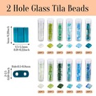 Boutigem 204pcs 2-hole Glass Seed Beads Green Blue 5mm 4 5-5 5mm 