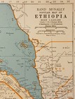Vintage 1932 Map Of The Empire Of Ethiopia Under Haile Selassie I