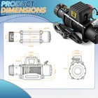 13000lbs Electric Winch Truck For Jeep Trailer Suv With Wireless Remote