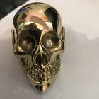 Set Of 5 Brass Heavy Skull Head Handle Victorian Cane Designer For Walking Stick