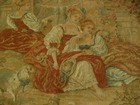Vintage Italian Tapestry Square Le Pifferaro 43x43cm
