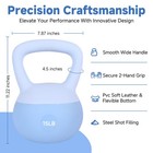 Leikefitness Soft Kettlebells  Steel Shot Filled Weights For Women And Men  15lb