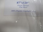 Organic 100  Cotton Queen Flat Sheet 300 Count 1888 Mills Pure White X Deep