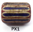Old Venetian Antique Venetian Chevron Trade Bead African Px1  Bg54 Italian