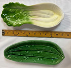 Napco Vintage Vegetable Shaped Spoon Rest Or Relish Dish Original Tag Set Of 2