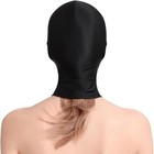 Black Spandex Face Mask Head Hood Blindfold Headgear Open Mouth Eye Halloween