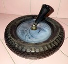 Vintage Goodrich Silvertown Tires Tire Pen Holder Swirl Glass Akro Agate Safest