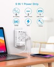 Power Strip Surge Protector Multi Plug Outlet Extender With Usb C Ports  3 Sided
