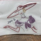 Rhinestone Bling Sparkle Iron On Transfer Diy  Elegant Lady Lady 9   x7   
