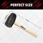 Yy-2-005 Rubber Mallet Hammer With Wood Handle   24-oz  Black 24oz