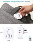 European Travel Plug Adapter  Foldable International Power Adapter Type C