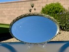 Vtg Mirror Vanity Dresser Perfume Tray Filigree Metal Gold Oval 13 5 x8 5x1 25