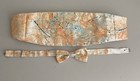 Paint Splatter Artsy Cummerbund And Bow Tie Set Men s Formal Vintage 1980 s