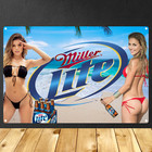 Miller Lite Sexy Girl Metal Sign For Man Cave Cafe Bar Decor Beer Signs