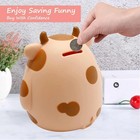 Cow Piggy Bank  Unbreakable Coin Box For Kids Saving Money