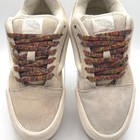 Vans Old Skool Platform Shoes Tan Suede Multi Color Laces Men 6 5-womens 8