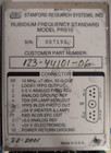 Srs Prs10 Rubidium Standard   Calibrated   Adev 9 49e-12     f f  5 94e-11       