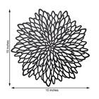 6 Black 15  Wide Dahlia Flower Round Vinyl Placemats Party Wedding Decorations