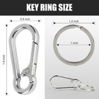 4 Pack Keychain For Car Keys  Metal Key Chain Carabiner 4pack Assorted 