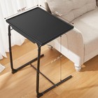 Folding Tv Tray Portable Laptop Desk With 6 Height   3 Tilt Angle   Cup Holder