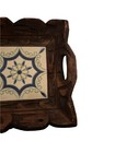 Vintage Wooden Frame   Tile Tray With Handles Mexico 13 5    X 8 25   