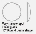 Very Narrow Spot Vintage Stage Par Light Lense Replacement Nos 7   15   Round