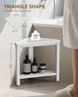 15in Hdpe Waterproof Shower Foot Rest Stool W Shelf For Shaving Legs White