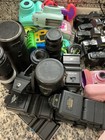 Huge Lot Of Digital Cameras And Film Cameras And Lenses For Parts Or Repair