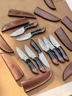 Lot Of 100 Custom Handmade Damascus Steel Hunting Skinner Edc Knife Handle Wood