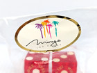 Vtg Mirage Las Vegas Casino Dice Numbered Red Set Original Stapled Bag Logo Rare